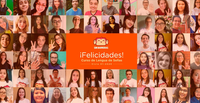 Curso de Lengua de Se&ntilde;as de la UDB concluye ciclo 01-2020 con mucha satisfacci&oacute;n