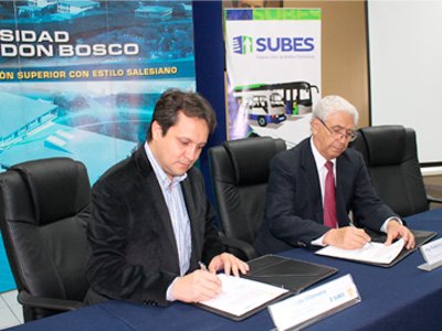Firma de convenio UDB-SUBES Firma de convenio UDB-SUBES