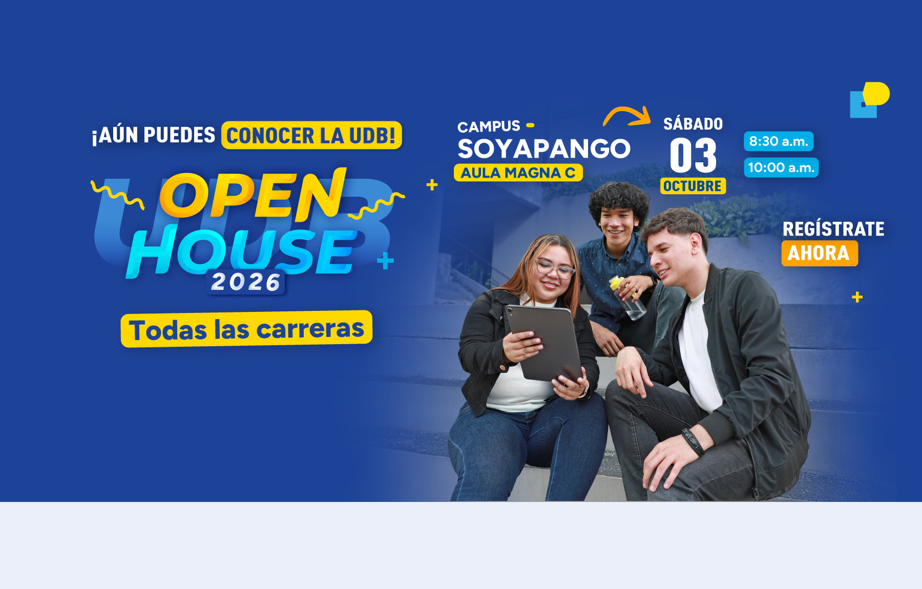 Open house 2026 Carousel Todas las carreras [Desktop]