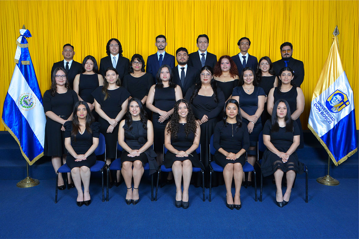 GRADUADOS DE LA UNIVERSIDAD DON BOSCO NOVIEMBRE-2025 DE LA FACULTAD DE CIENCIAS Y HUMANIDADES.
EN LA ESPECIALIDAD DE LICENCIATURA EN DISEÑO GRÁFICO