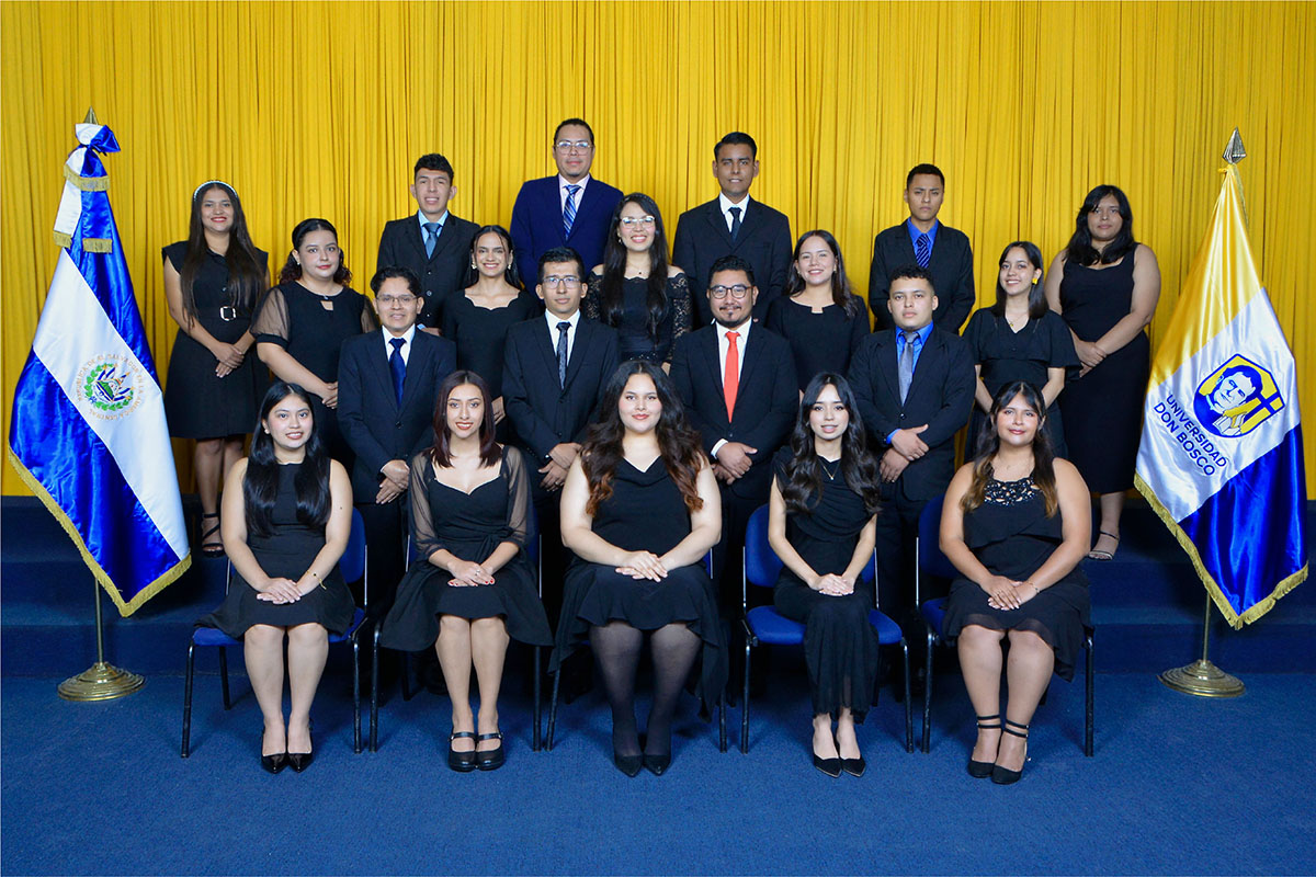 GRADUADOS DE LA UNIVERSIDAD DON BOSCO NOVIEMBRE-2025 DE LA FACULTAD DE CIENCIAS Y HUMANIDADES.
EN LA ESPECIALIDAD DE LICENCIATURA EN DISEÑO GRÁFICO