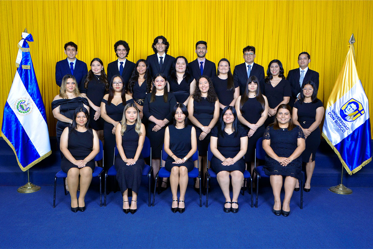 GRADUADOS DE LA UNIVERSIDAD DON BOSCO NOVIEMBRE-2025 DE LA FACULTAD DE CIENCIAS Y HUMANIDADES.
EN LA ESPECIALIDAD DE LICENCIATURA EN DISEÑO GRÁFICO