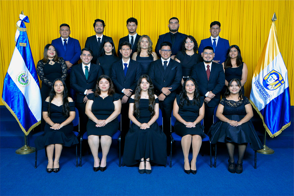 GRADUADOS DE LA UNIVERSIDAD DON BOSCO NOVIEMBRE-2025 DE LA FACULTAD DE CIENCIAS Y HUMANIDADES.
EN LA ESPECIALIDAD DE LICENCIATURA EN DISEÑO GRÁFICO