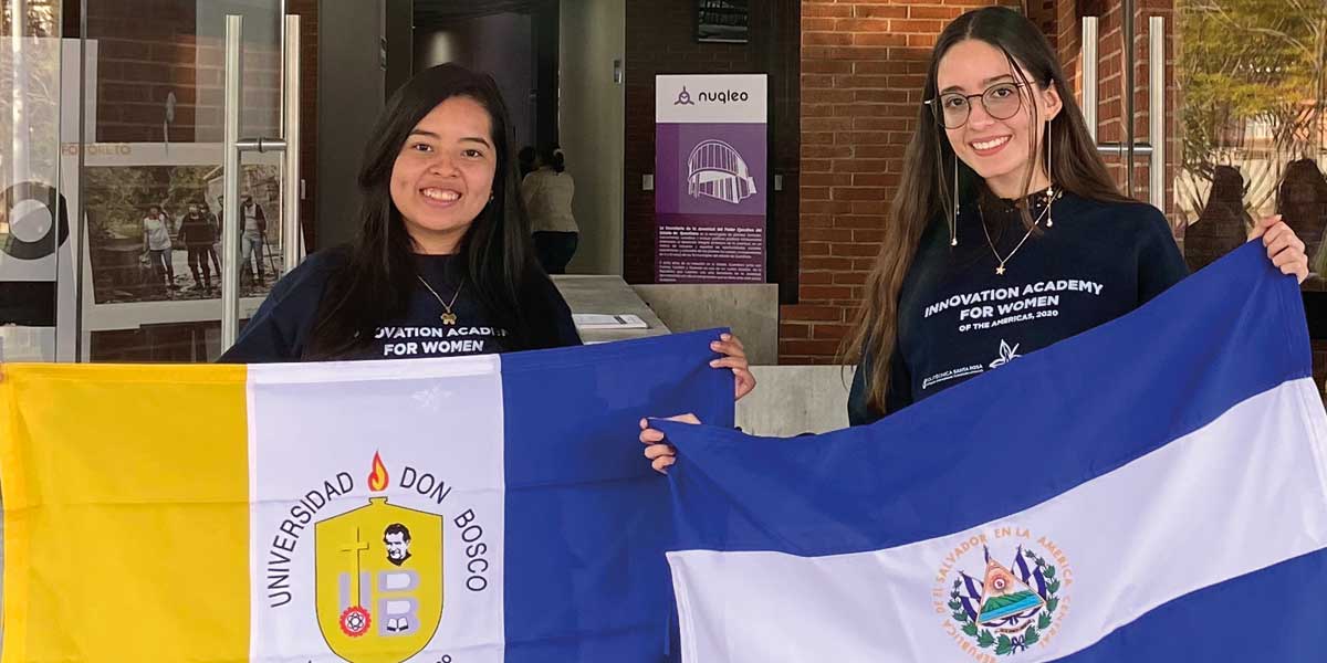 Fátima Oviedo y Sofía Avilés alumnas UDB representaron a El Salvador en el Innovation Academy for Women of the Americas 