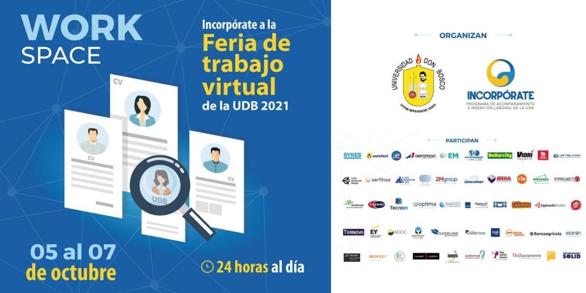 Feria de trabajo virtual UDB se realiza con éxito 