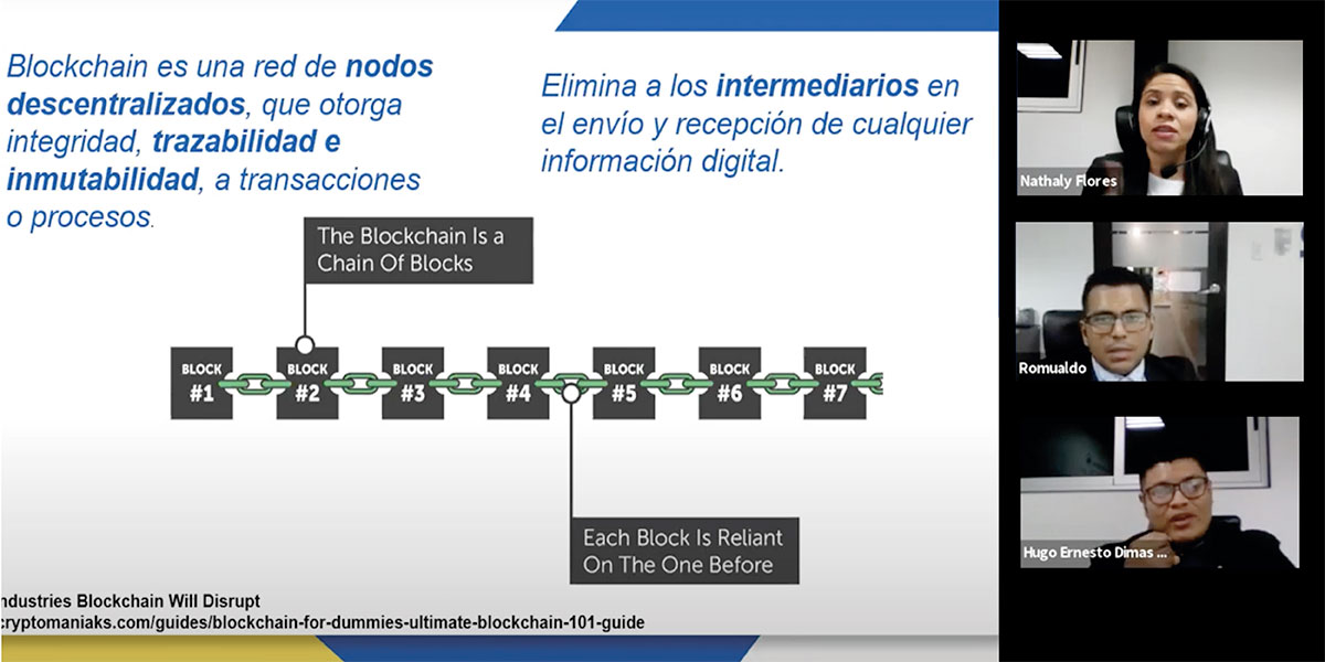 Especialistas en seguridad informática graduados de postgrados UDB imparten ponencia sobre tecnología Blockchain 