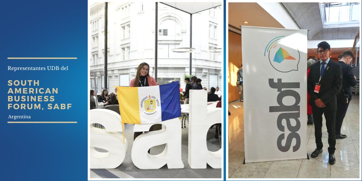 Nathaly Tejada y Edenilson García de la UDB participan en el foro internacional South American Business 